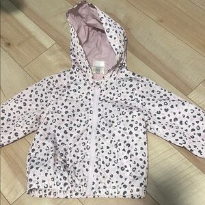 First Impressions Light Pink Leopard Raincoat